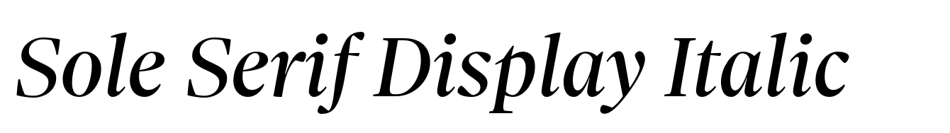 Sole Serif Display Italic